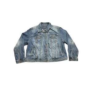 Lauren‎ Jeans Co. Premium Denim Jacket Women's Blue Size 1X